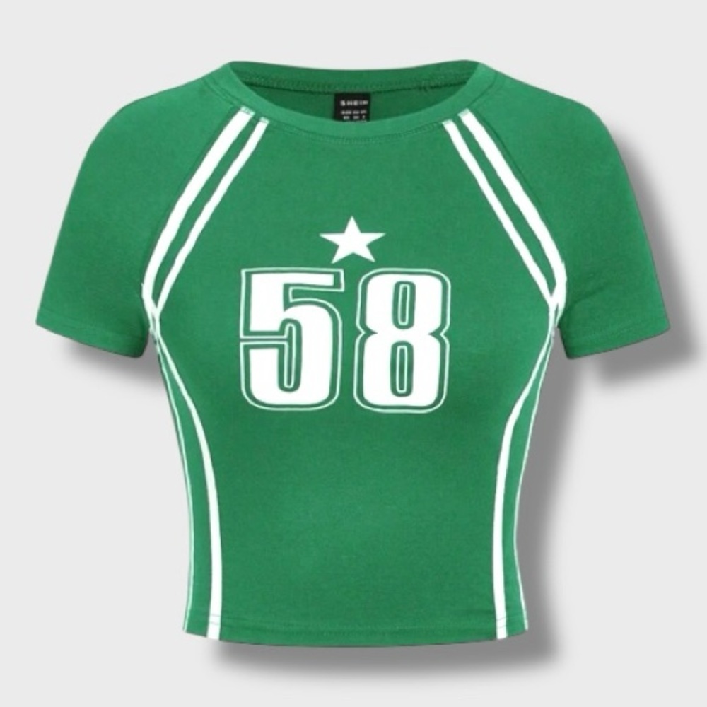 Women’s Green Sporty Crop Top - L
